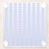 サテンドット – コバルトブルーとプーター ガラスコースター (裏面)