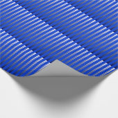 サテンドット – コバルトブルーとプーター ラッピングペーパー (角)