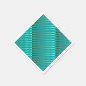 サテンドット – ターコイズとピューターグレー スタンダードカクテルナプキン (角)