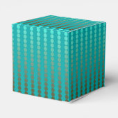 サテンドット – ターコイズとピューターグレー フェイバーボックス (裏面サイド)