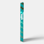 サテンドット – ターコイズとピューターグレー Case-Mate iPhoneケース (裏面 / 右)