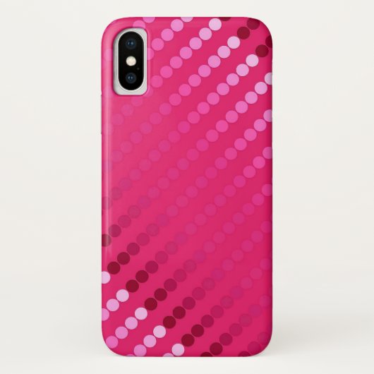 サテンドット – 明るい赤紫色ピンク Case-Mate iPhoneケース (裏面)
