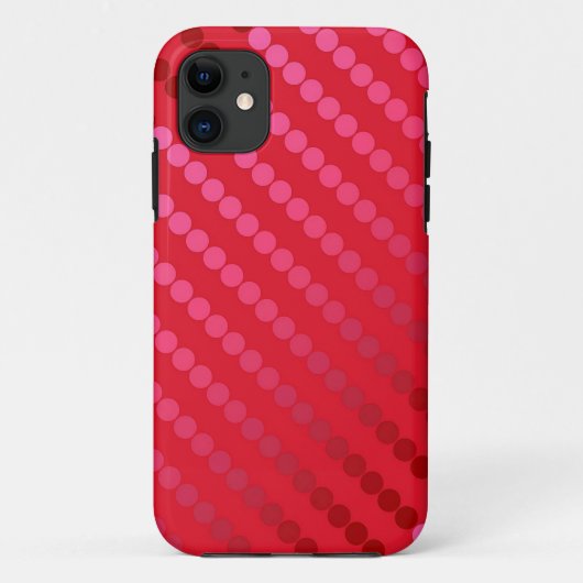 サテンドット – 深い赤 Case-Mate iPhoneケース (裏面)