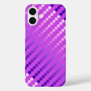 サテンドット – 紫と蘭 iPhone 16 PLUSケース