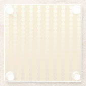 サテンドット – 金ゴールドとマスタード ガラスコースター (裏面)