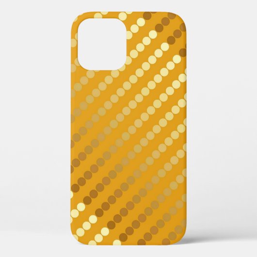 サテンドット – 金ゴールドとマスタード Case-Mate iPhoneケース (裏面)