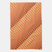 サテンドット – 錆と金ゴールド キッチンタオル (縦)