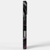 サテンパープルスワール付きラグジュアリー黒大理石 Case-Mate iPhoneケース (裏面 / 右)