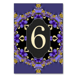 サテンパープル金ゴールドゴティカテーブル番号カード テーブルナンバー