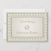 サテンパール 30周年 結婚記念日 5x7 招待状 (正面)