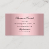 サテンピンクとグレーシャンデリア 名刺 (裏面)