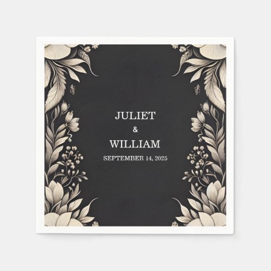 サテンファブリックベルベットレースリネン結婚紙 スタンダードカクテルナプキン (正面)