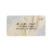 サテンフェイクとレース結婚ズ ラベル (正面)