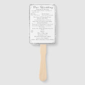 サテンフェイクカトリック結婚式 プログラム ハンドファン (正面)