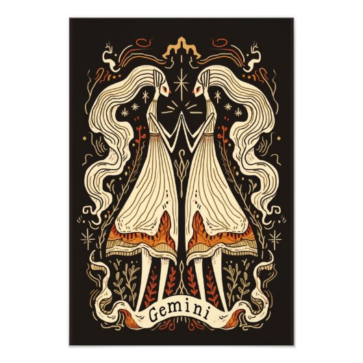サテンフォト紙ジェミニシテラル〔占星術の〕十二宮図 フォトプリント            (正面)