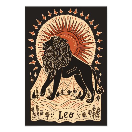 サテンフォト紙レオシアル〔占星術の〕十二宮図 フォトプリント            (正面)