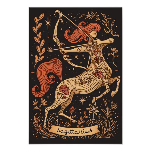 サテンフォト紙射手座シナ〔占星術の〕十二宮図 フォトプリント            (正面)