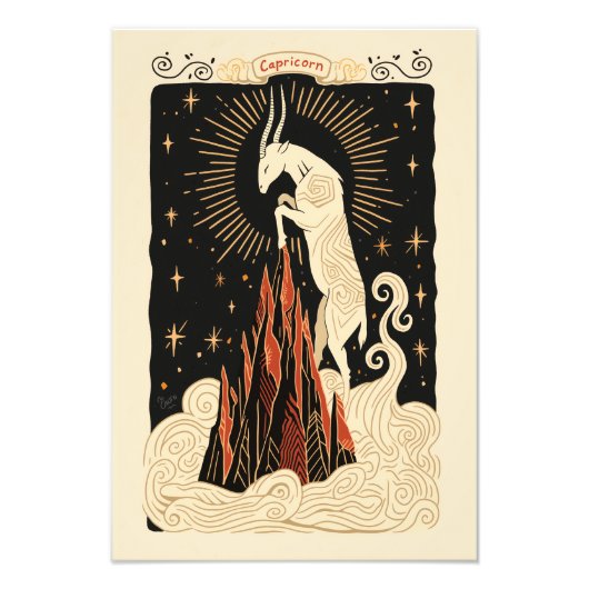 サテンフォト紙山羊座シナ〔占星術の〕十二宮図 フォトプリント            (正面)