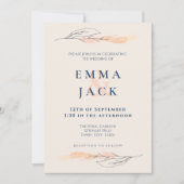 サテンフローラシンプルかわいらし結婚式招待状 招待状 (正面)