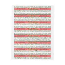 サテンフローラパステルラップのまわりにハニージャレーベル ラップアラウンドラベル