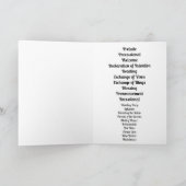 サテンプログラムの白と銀のレースと真珠 カード (内部)