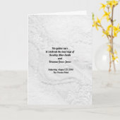 サテンプログラムの白と銀のレースと真珠 カード (黄色い花)