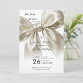 サテンボウタイイングザノットポーブライダルシャワー 招待状 (スタンド正面)