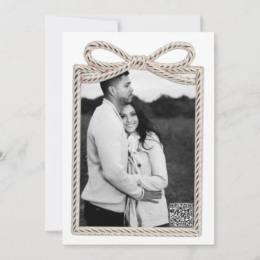 サテンボウタイイングザノットポーブライダルシャワー 招待状 (裏面)