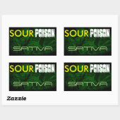 サテンポイズサチバ 長方形シール (シート)