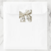 サテンリボンで蝶結び おしゃれな結婚前パーティー スクエアシール (バッグ)