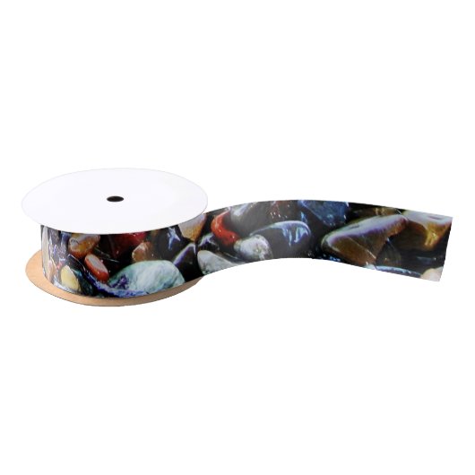 サテンリボンカラフル石 サテンリボン (リール)