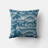 サテン幾何学ブルー クッション (裏面)