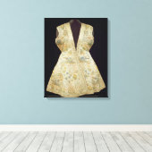 サテン狩りコート刺繍シルク入り キャンバスプリント (インサイチュ (ウッドフロア))