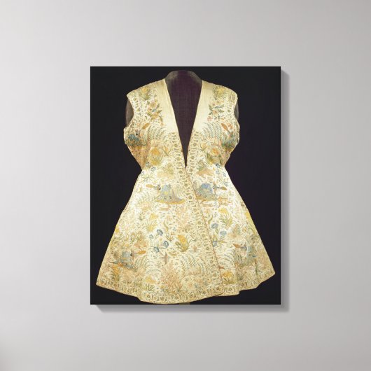 サテン狩りコート刺繍シルク入り キャンバスプリント (正面)