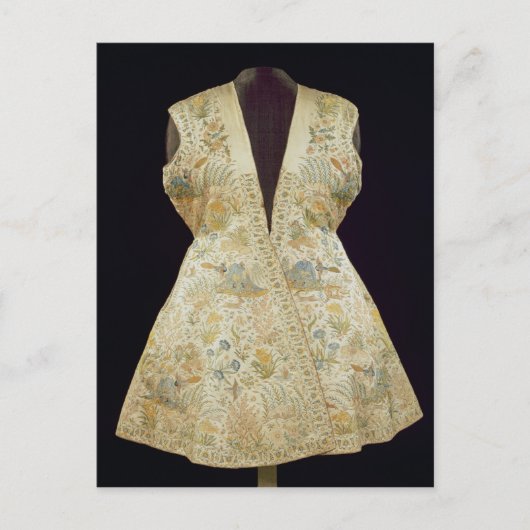 サテン狩りコート刺繍シルク入り ポストカード (正面)