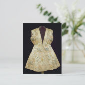 サテン狩りコート刺繍シルク入り ポストカード (スタンド正面)