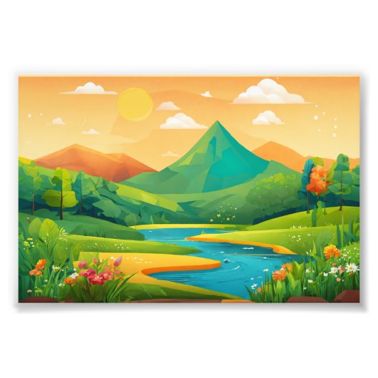 サテン素晴らしフォト紙の風景 フォトプリント            (正面)