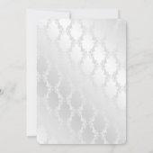 サテン結婚のハートのセージ緑のリボン 招待状 (裏面)