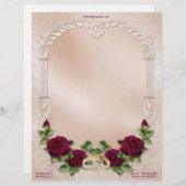 サテン結婚ズインピンクカスタマイズ-  レターヘッド (正面/裏面)