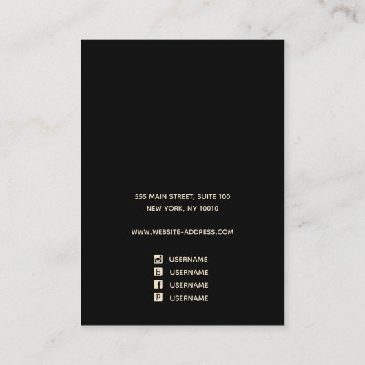 サテン絵を描金ゴールドイヤリング表示ジュエリーホルダー 名刺 (裏面)