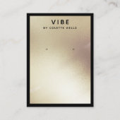 サテン絵を描金ゴールドイヤリング表示ジュエリーホルダー 名刺 (正面)