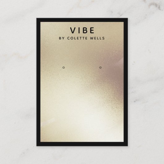 サテン絵を描金ゴールドイヤリング表示ジュエリーホルダー 名刺 (正面)