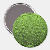 サテン緑の花….. マグネット (正面/裏面)
