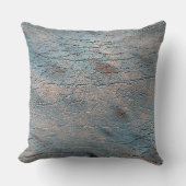 サテン色で染められた灰色と褐色の革 クッション (正面)