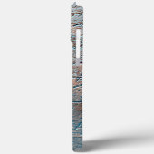 サテン色で染められた灰色と褐色の革 Case-Mate iPhoneケース (裏面 / 左)