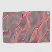 サテン調、桃または生きたサンゴの仮想岩 ゴルフタオル (横)