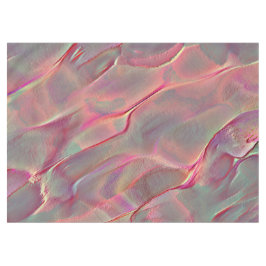 サテン調、桃または生きたサンゴの仮想岩 テーブルクロス