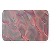 サテン調、桃または生きたサンゴの仮想岩 バスマット (正面)