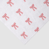 サテン赤と白ボーズレッドキャンディーケーンストライプ弓 薄葉紙 (詳細)