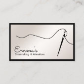 サテン金ゴールド裁縫ニードルスレッドシームレスブシ 名刺 (正面)